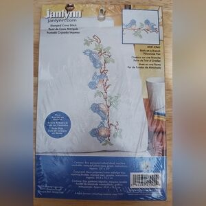 Birds on a Branch Cross Stitch Pillowcase Pair